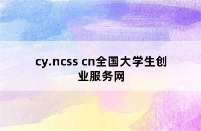 cy.ncss cn全国大学生创业服务网